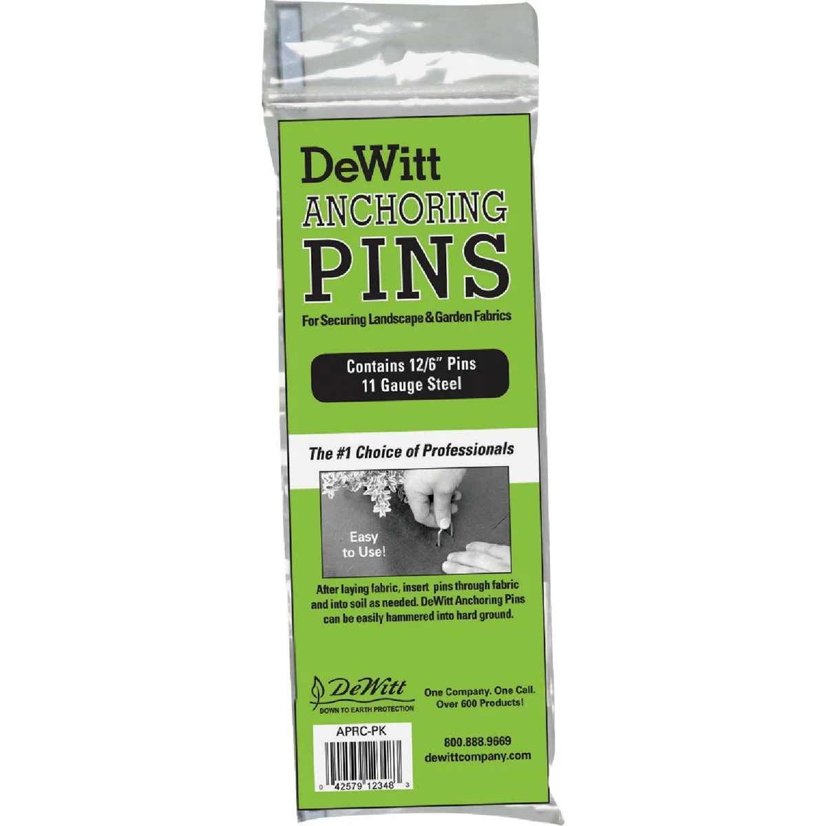 Reliable DeWitt 6 In. x 1 In. 11 Ga. Landscape Anchor Pins 12-Pack Relaxed