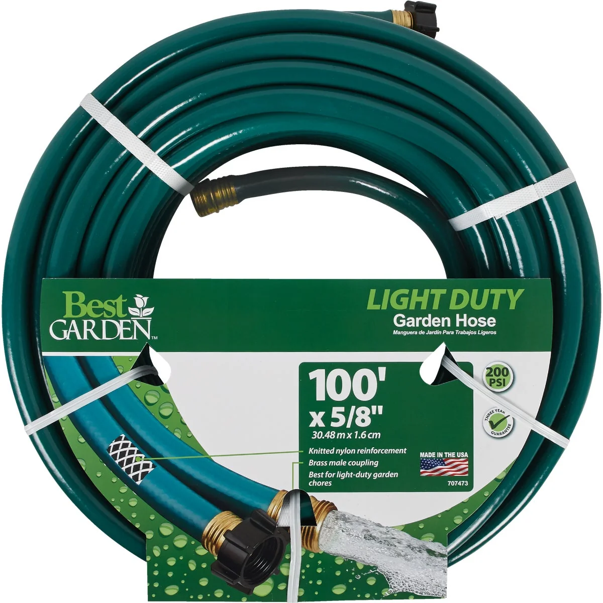 Detailed Garden 5 8 In. x Dia. 100 Ft. L. Light-Duty Garden Hose Safe