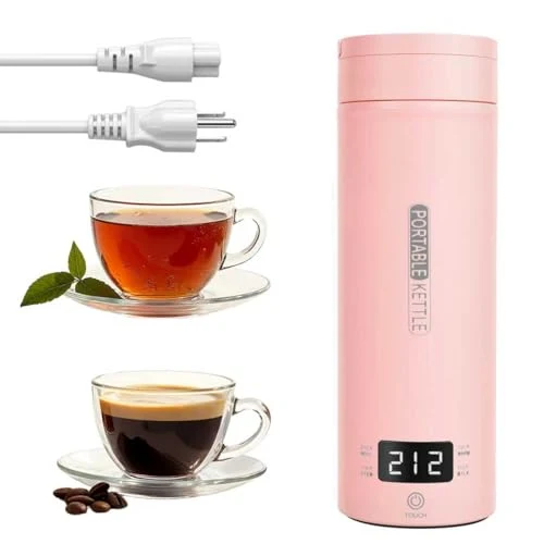 User-Friendly Pink Portable Electric Kettle forTravel Optimized