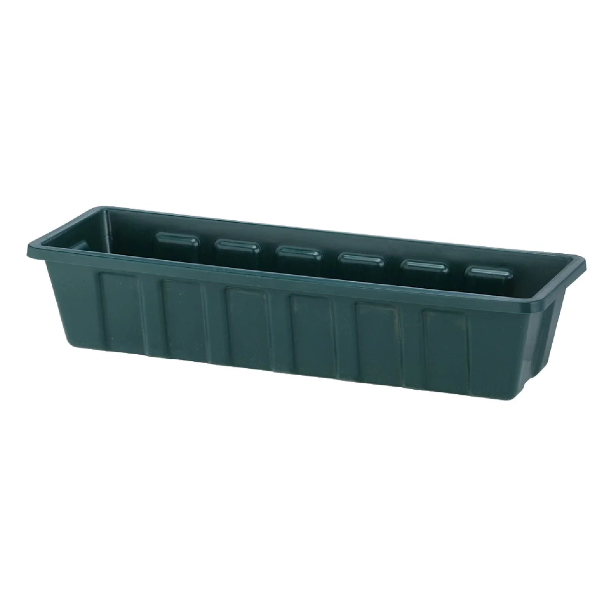Carefully Designed Novelty Poly-Pro 24 In. Polypropylene Hunter Green Flower Box Planter Prestigious
