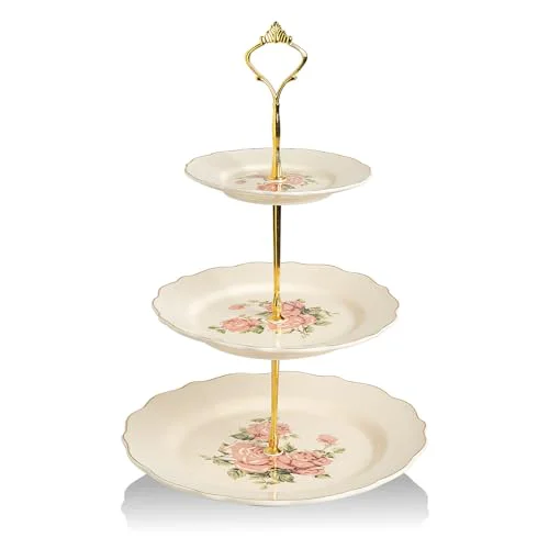 Consistent Sweejar 3 Tier Ceramic Cake Stand Wedding Stylish