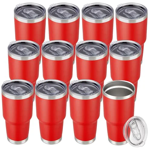 Fast 30 oz Tumbler with Lid Stainless Steel Tumblers Bulk 12 Count High-End