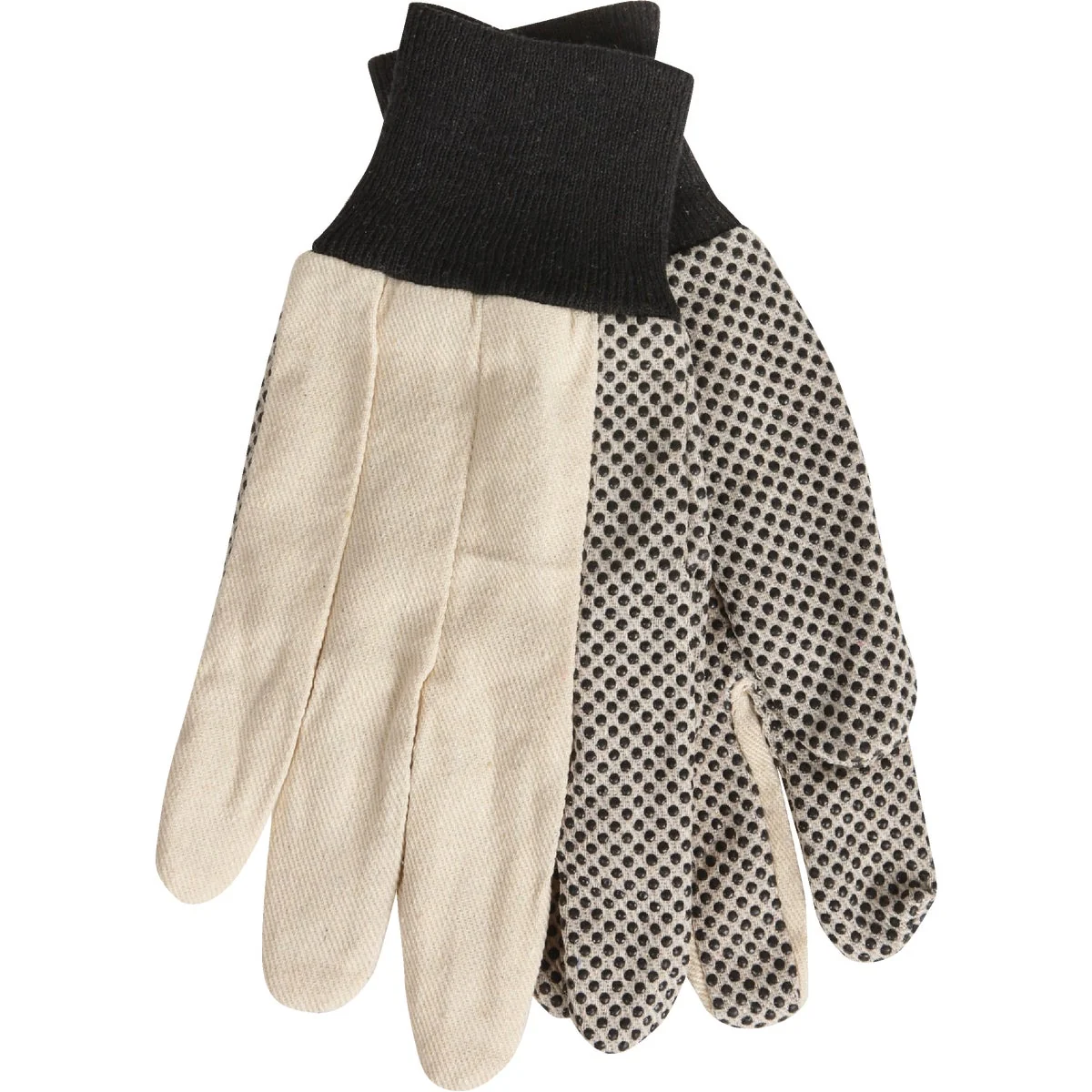 Consistent Do it Men's Large PVC Grip Cotton Canvas Work Glove Authentic
