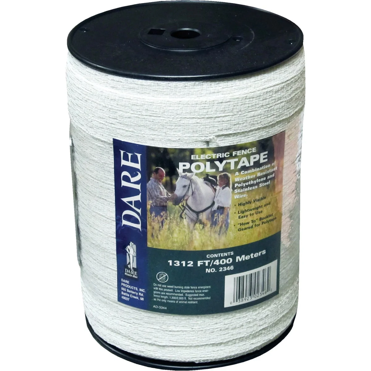 Fine Dare 1 2 In. x 1312 Ft. Polyethylene Electric Fence Poly Tape Crafted