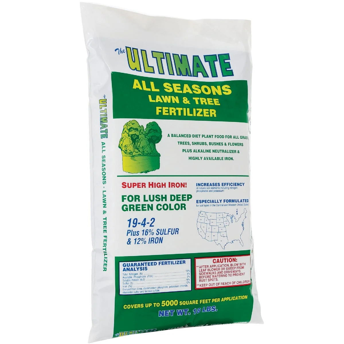 Reliable 18 Lb. 5000 Sq. Ft. 19-4-2 All Seasons All Purpose Fertilizer Efficient