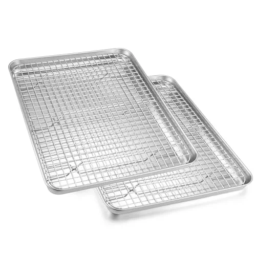 Efficient Baking Half Sheet with Rack Set 4 Count Exclusive