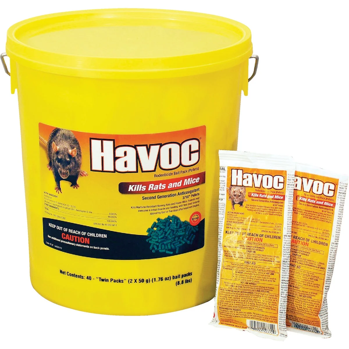 Contemporary Havoc Pellet Bait Pack Rat And Mouse Poison 40-Pack Top-Quality