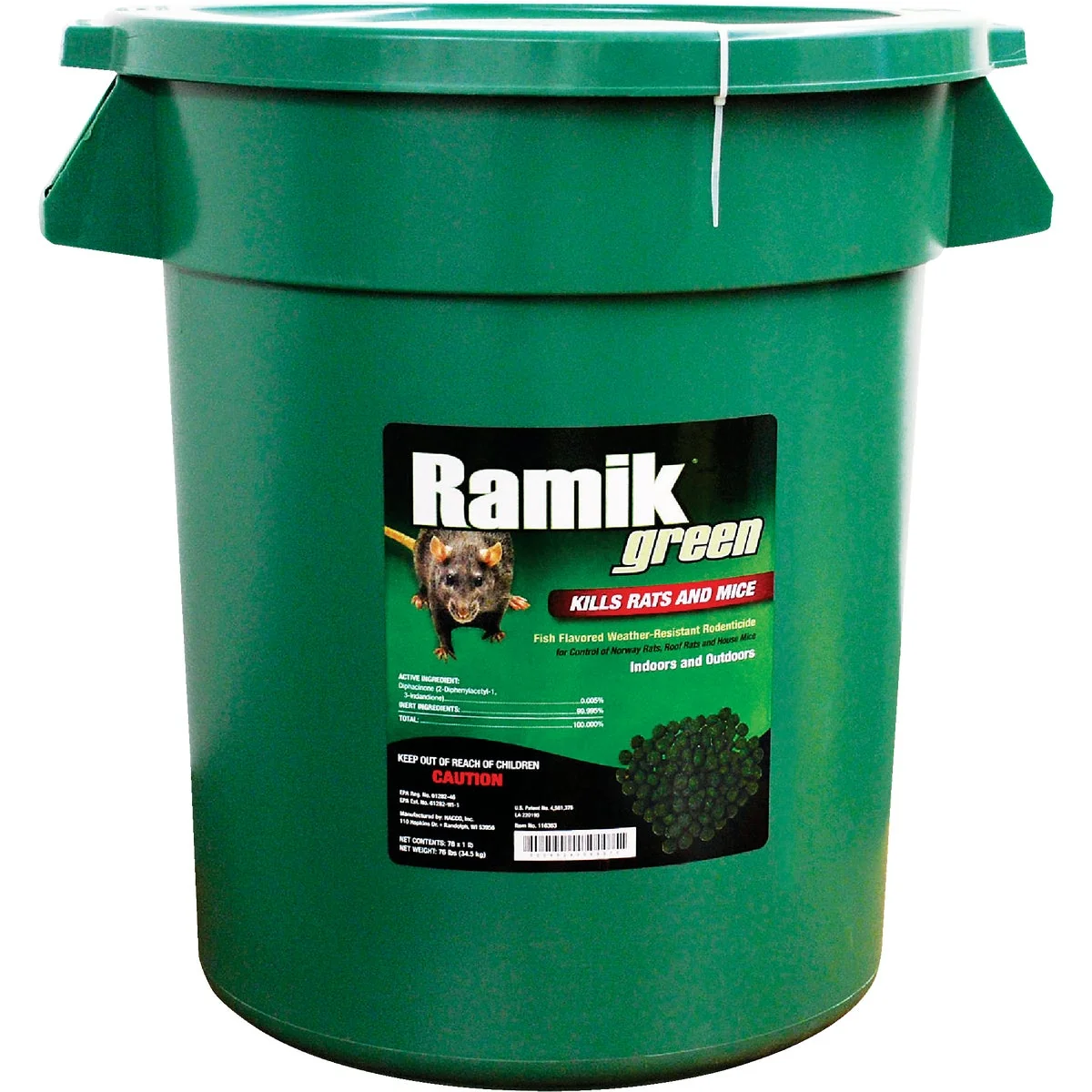 Practical Ramik Green Pellet Rat And Mouse Poison 15-Pack Prestigious