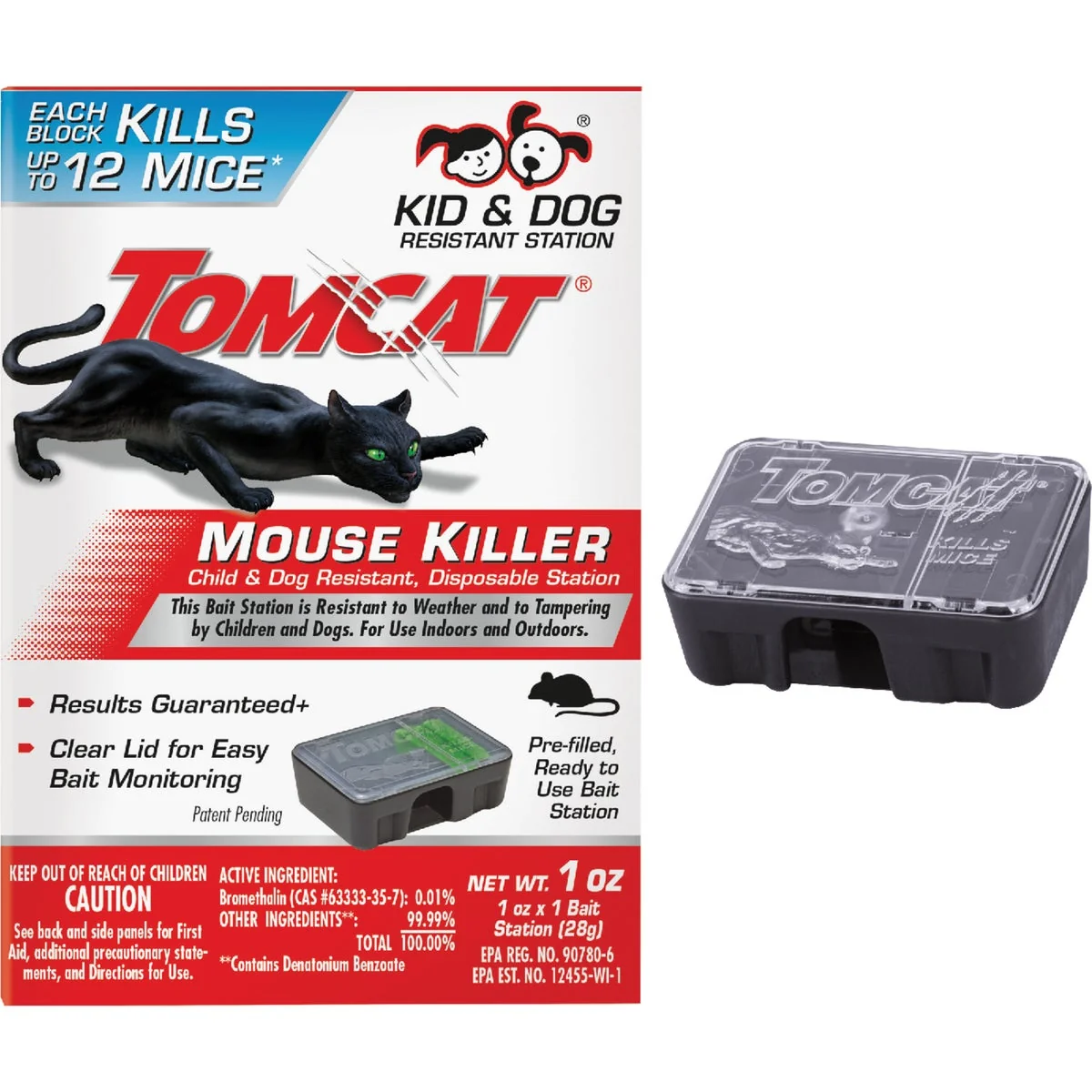 Superior Tomcat Mouse Killer Disposable Mouse Bait Station 1-Pack Smooth