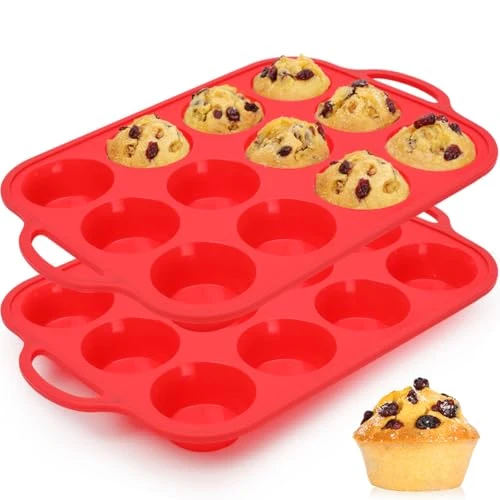 Unique Silicone Muffin Pan 2 Count First-Class