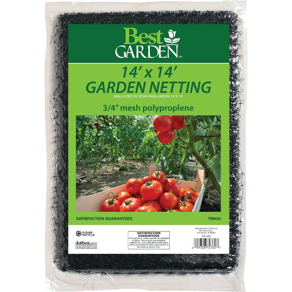 Powerful Garden 3 4 In. Mesh 14 Ft. x 14 Ft. Protective Garden Netting Certified
