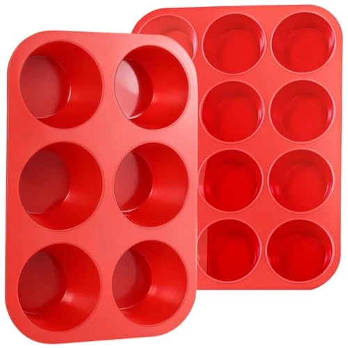 Environmentally Friendly Silicone Muffin Pan 2 Count Recyclable