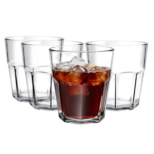 Fine Plastic Drinking Glasses Shatterproof Set of 4 4 Count Proven