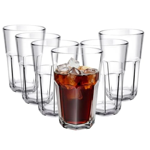 High-Performance Shatterproof Plastic Glasses 6 Count Breathable