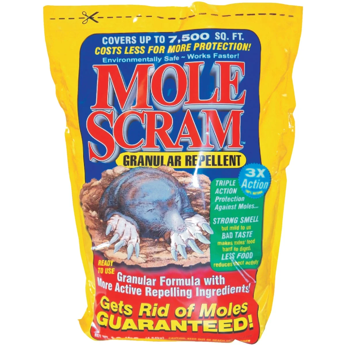 Authentic Mole Scram 10 Lb. Granular Organic Mole Repellent Excellent