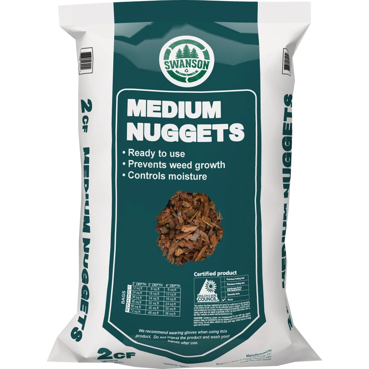 Long-Lasting NuLife 2 Cu. Ft. Medium Bark Nuggets Sophisticated