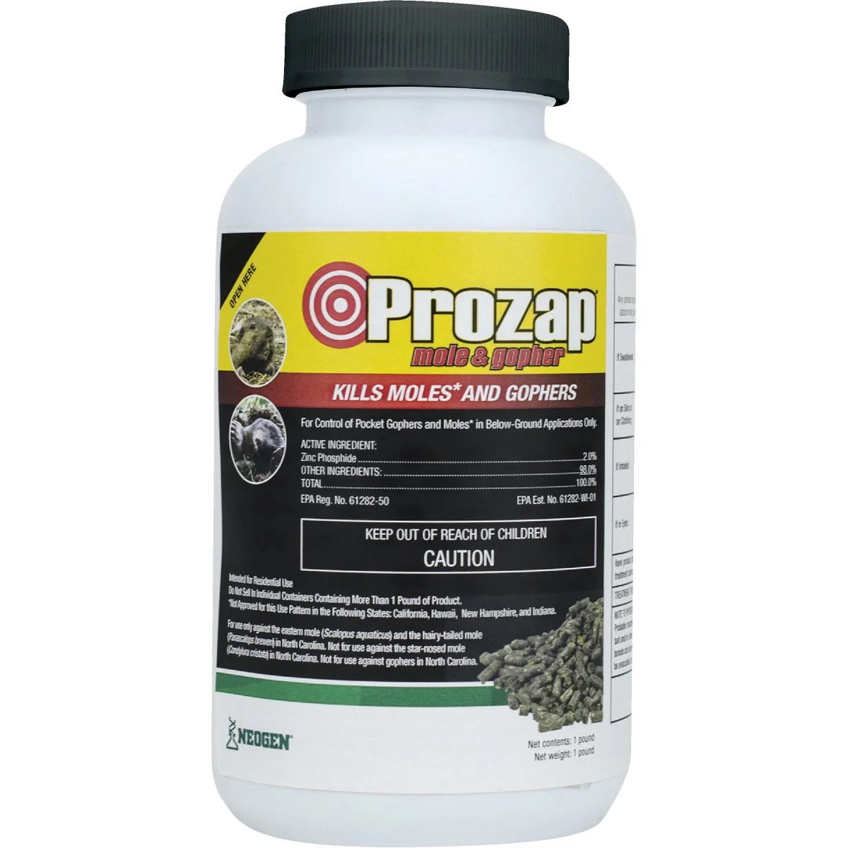 Secure Prozap 1 Lb. Pellets Mole Gopher Killer Bait Effective