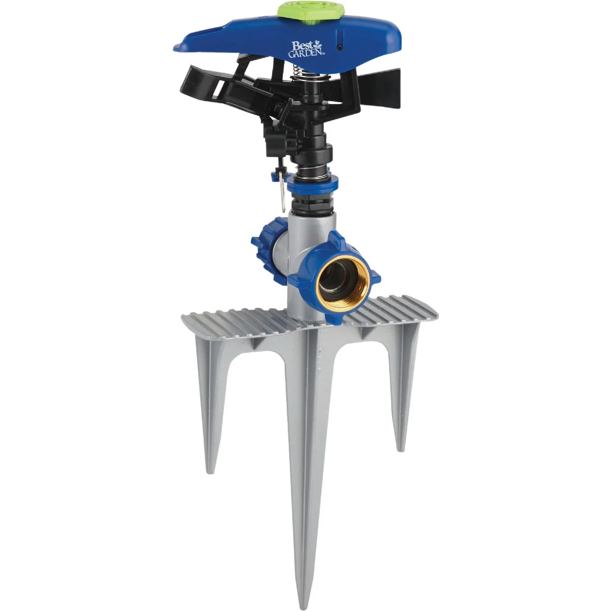 Advanced Garden Poly Metal 5800 Sq. Ft. Triple Spike Impulse Sprinkler Convenient