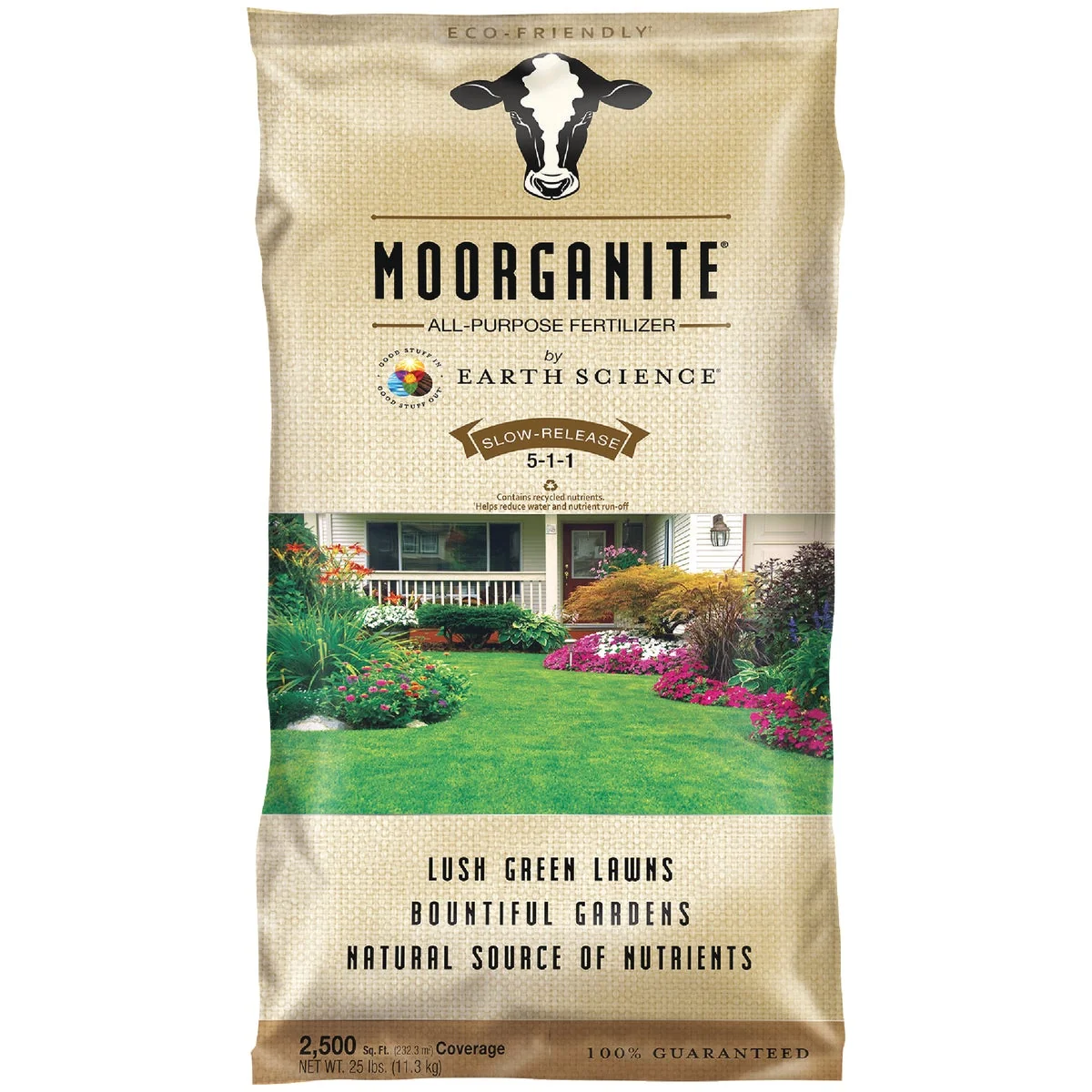 Exceptional Earth Science Moorganite 25 Lb. 2500 Sq. Ft. 5-1-1 Natural Lawn Garden Fertilizer Elegant