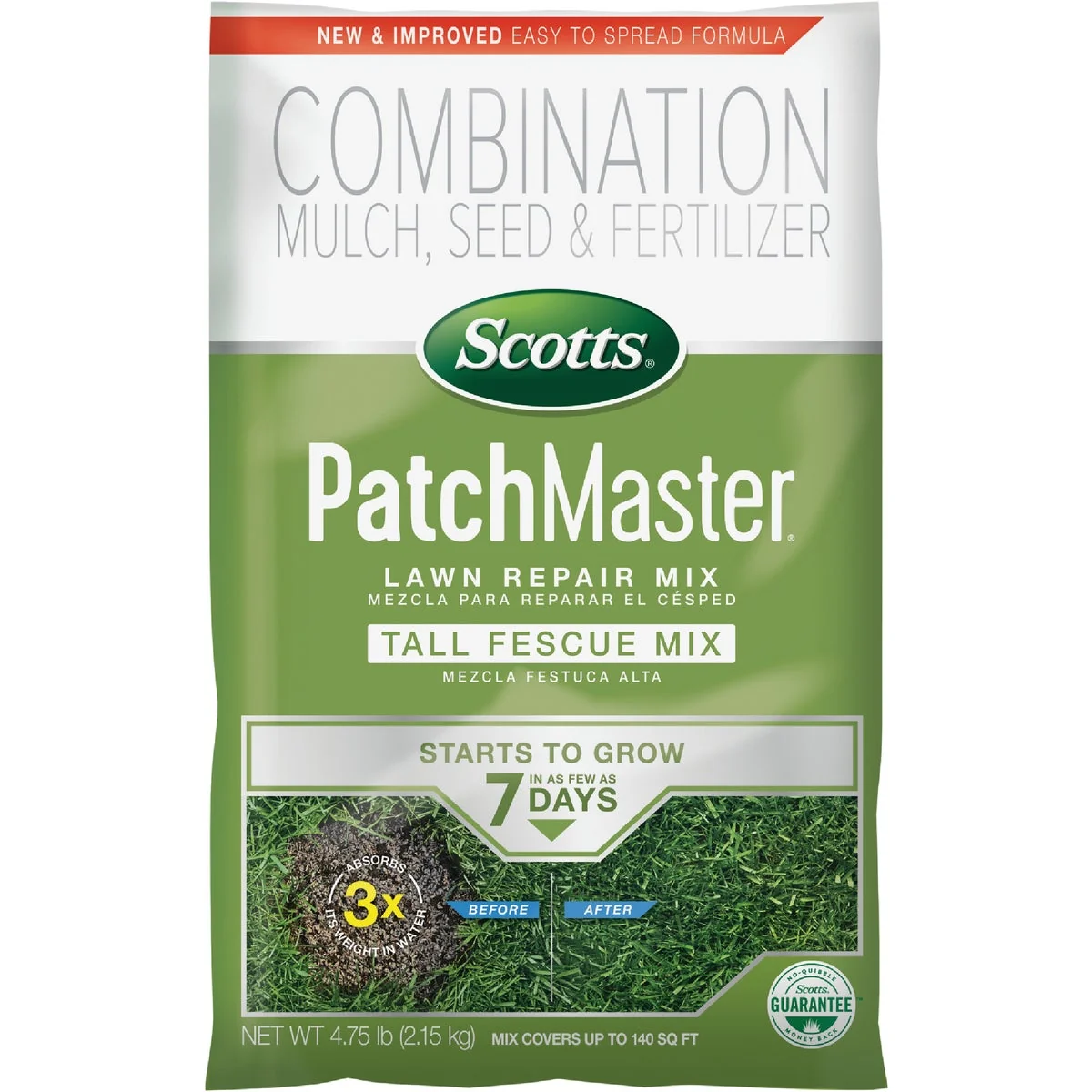 Organic Scotts PatchMaster 4.75 Lb. 115 Sq. Ft. Coverage Fescue Grass Patch Repair Genuine