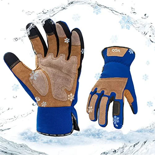 Expertly Made 1 Pair Winter Lined Gardening Gloves Men Certified