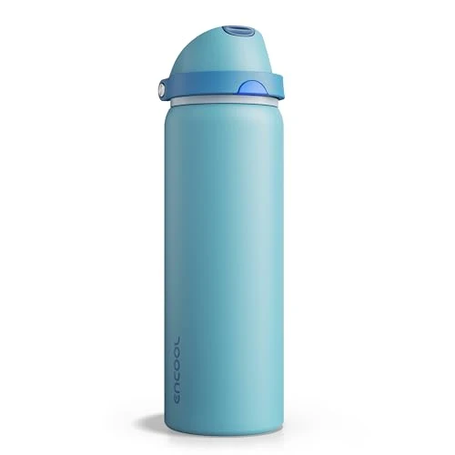 High-Grade Insulated Water Bottle with Straw Solid