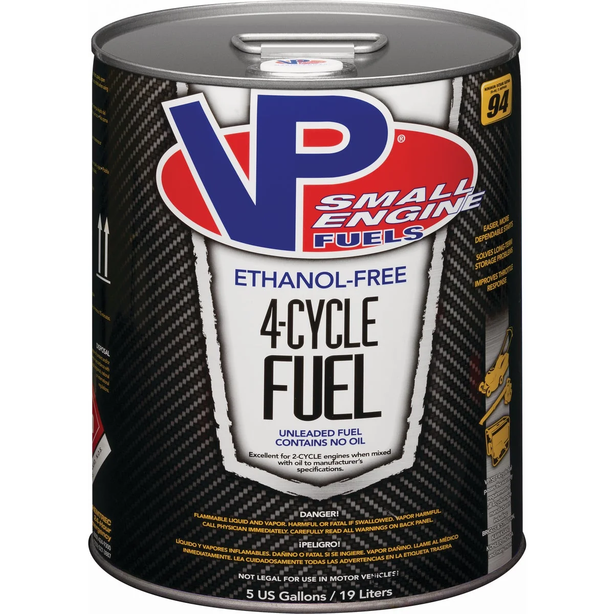 Flexible VP Small Engine Fuels 5 Gal. Ethanol- 4-Cycle Fuel Reusable