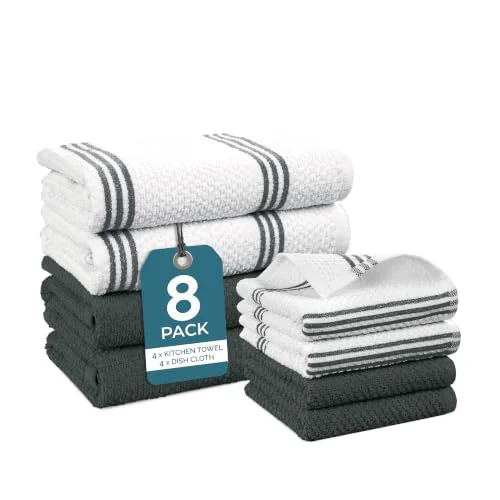 Exclusive Kitchen Towel Set 8 Pc 8 Count Soft