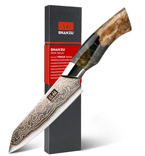 Fine Damascus Paring Knife 3.74 Inch Flexible