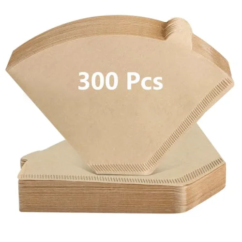 Dependable 300Pcs 4 Cone Coffee Filters 8 300 Count Green