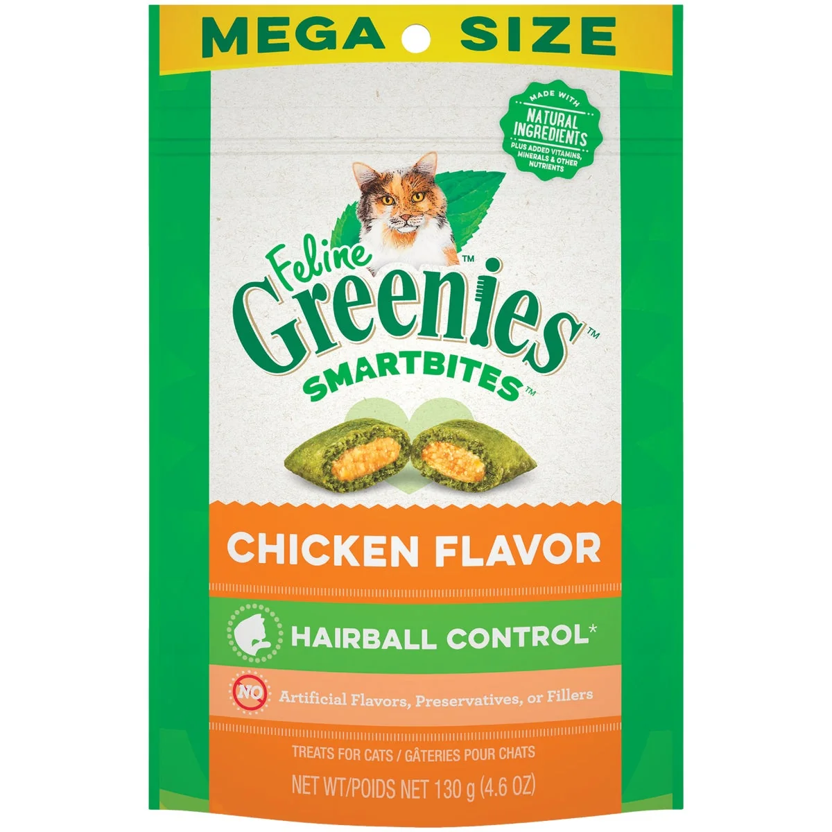 Superior Greenies SmartBites Chicken 4.6 Oz. Hairball Control Cat Treats Authentic