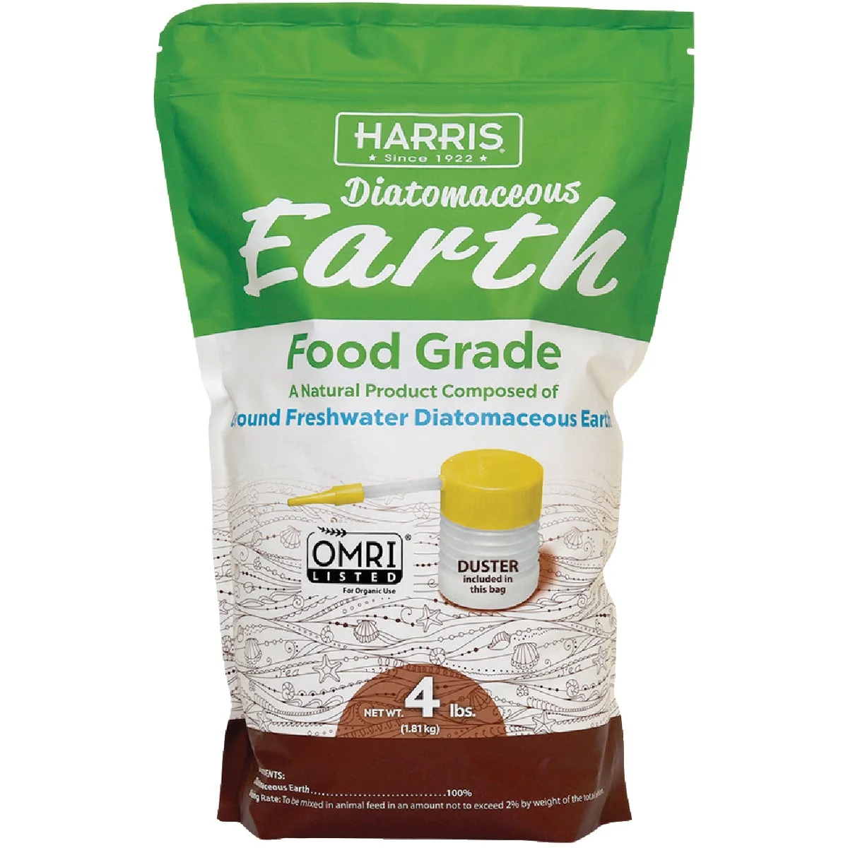 Superior Harris 4 Lb. Ready To Use Powder Food Grade Diatomaceous Earth Casual