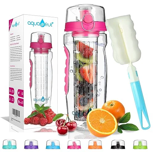 Unique AquaFrut 32 OZ Fruit Infuser Water Bottle World-Class