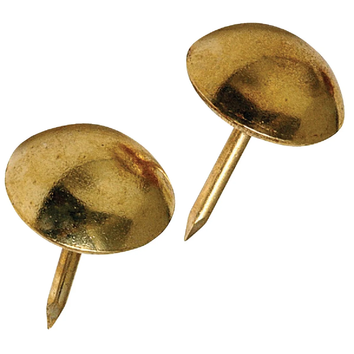 Solid Hillman Fastener Corp Large Round Brass Furniture Nail 25 Ct. Classic