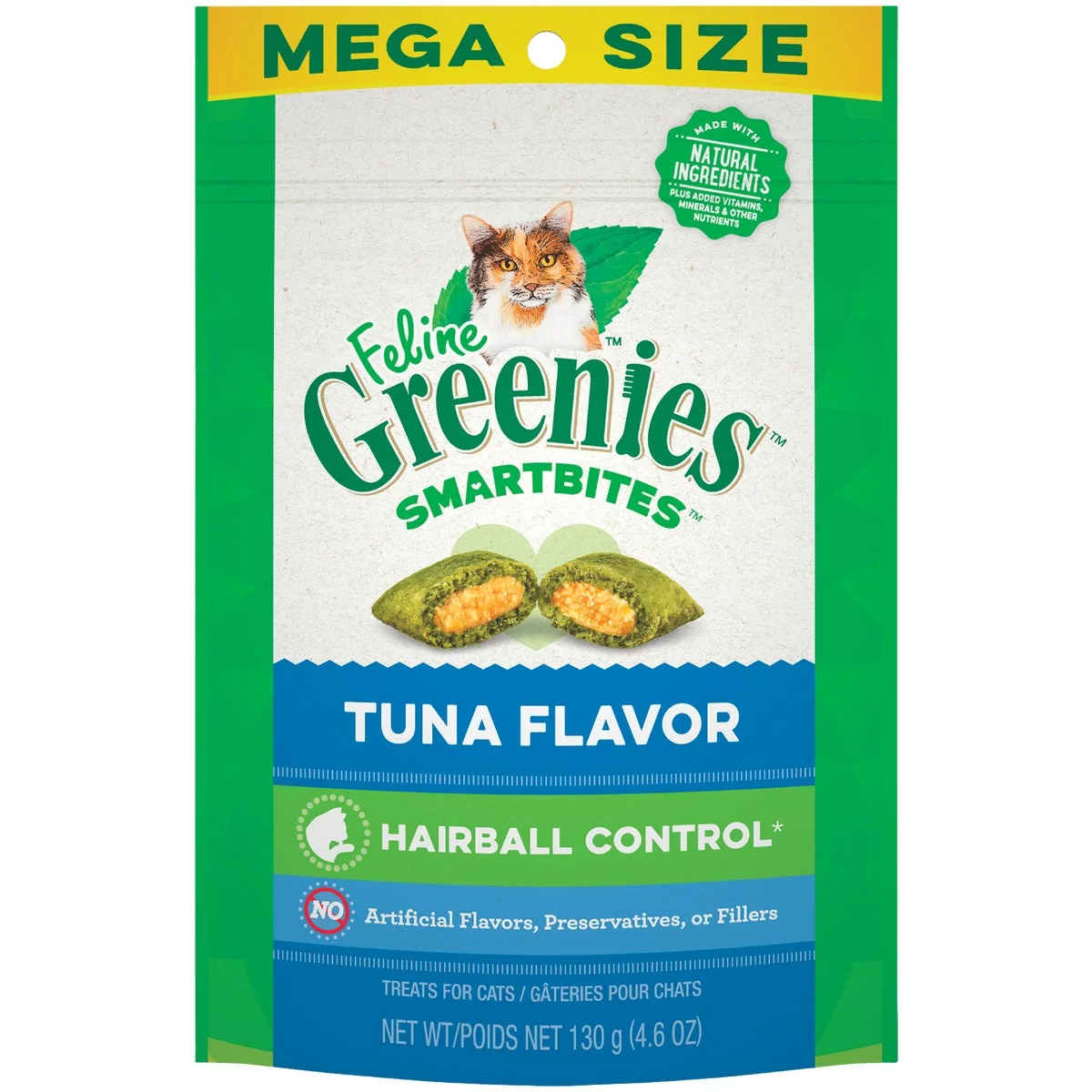 Exclusive Greenies SmartBites Tuna 4.6 Oz. Hairball Control Cat Treats Responsible
