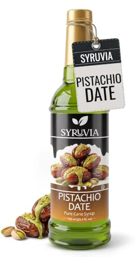 Convenient Coffee Syrup Pistachio Date Flavored Syrup for Drinks 25.4 Fl Oz Practical
