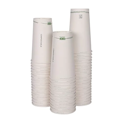 Powerful GreenStripe Disposable Paper Hot Cups 50 Count Responsible