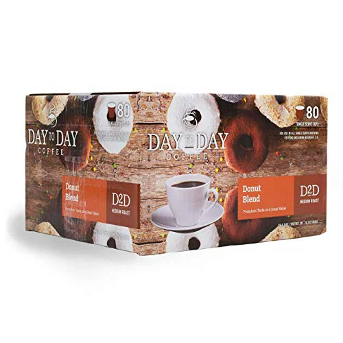 Healthy Day To Day Donut Blend Medium Roast Single Serve Coffee Pods 80 Count High-Performance