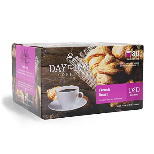 Proven Day To Day French Roast Dark Roast Single Serve Coffee Pods 80 Count Elegant