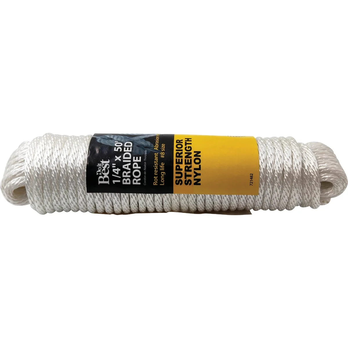 Verified Do it 1 4 In. x 50 Ft. White Braided Nylon Packaged Rope Carefully Designed