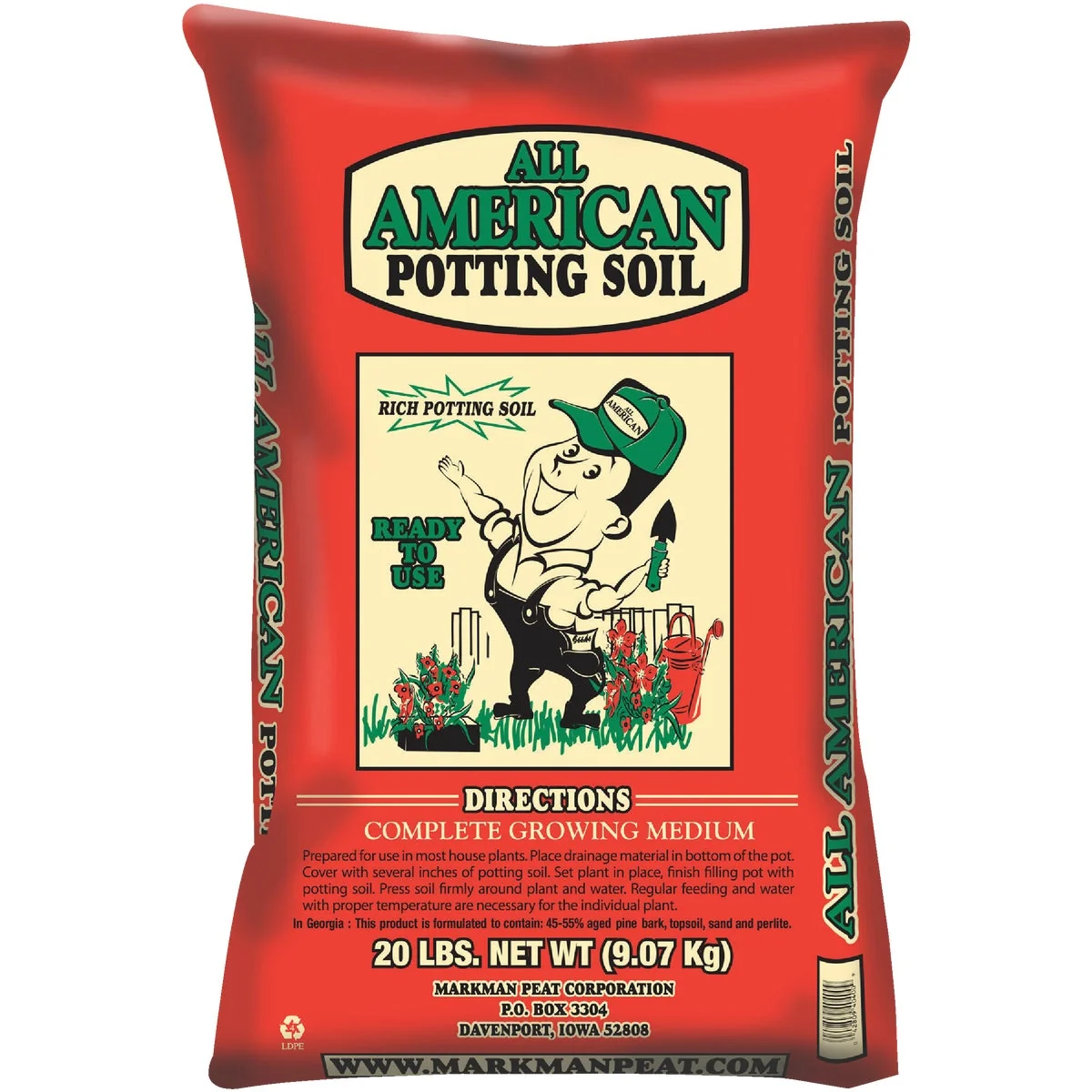 Functional All American 20 Lb. All Purpose Potting Soil Convenient