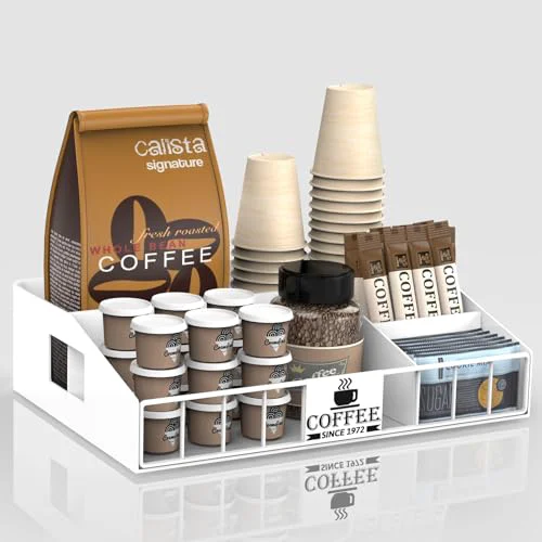 Powerful Metal Coffee Station Organizer for Countertop Verified
