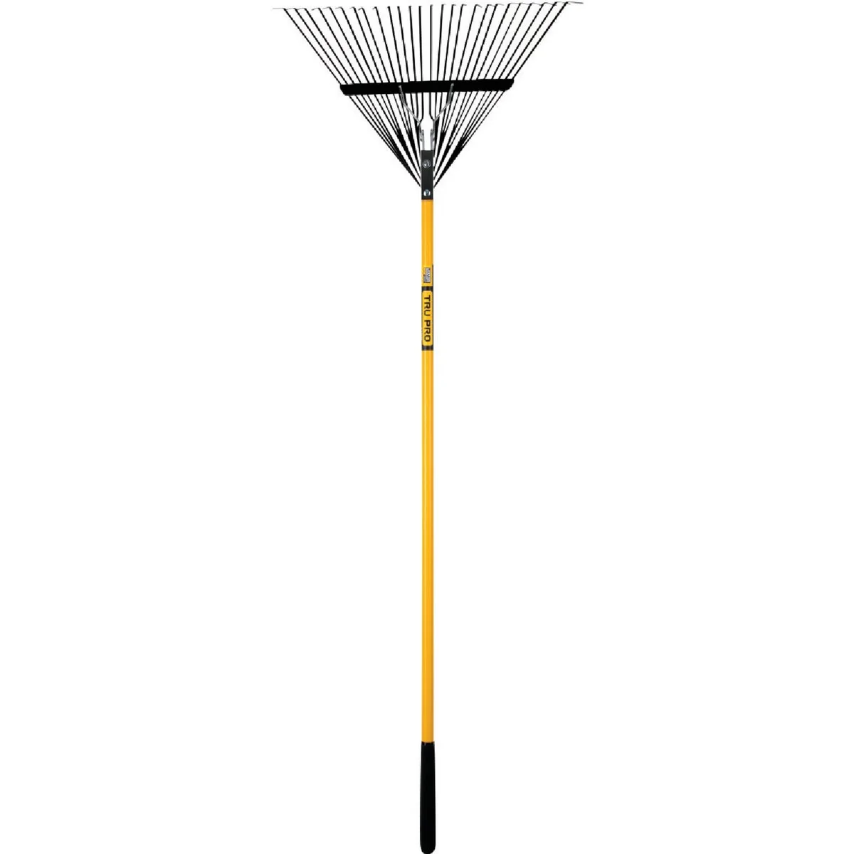 Comfortable Tru Pro 26 In. Steel Head 54 In. Fiberglass Handle Leaf Rake 26-Tine Eco-Friendly