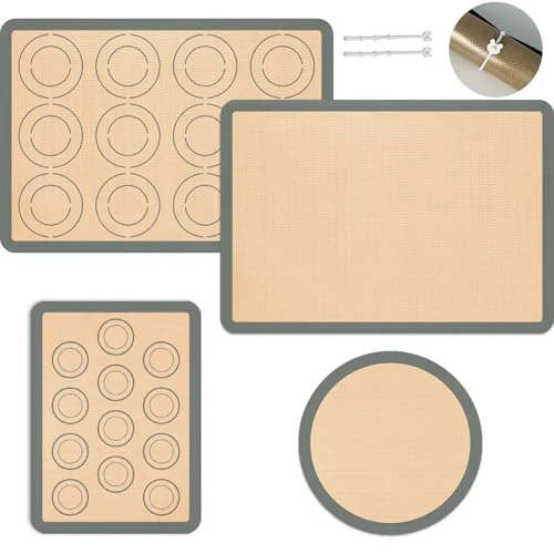 High-Quality Silicone Baking Mat Set of 4 4 Count Exceptional