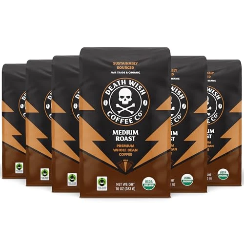 Trusted Organic Medium Roast Whole Bean Coffee 10 Ounce Functional