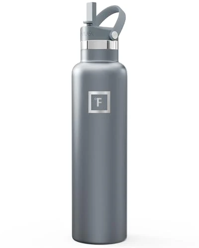 Crafted 24 oz Narrow Mouth Water Bottle with Straw Expertly Made