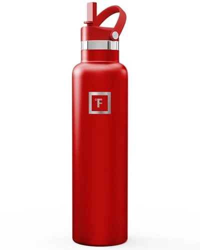 Professional 24 oz Narrow Mouth Water Bottle with Straw Lightweight