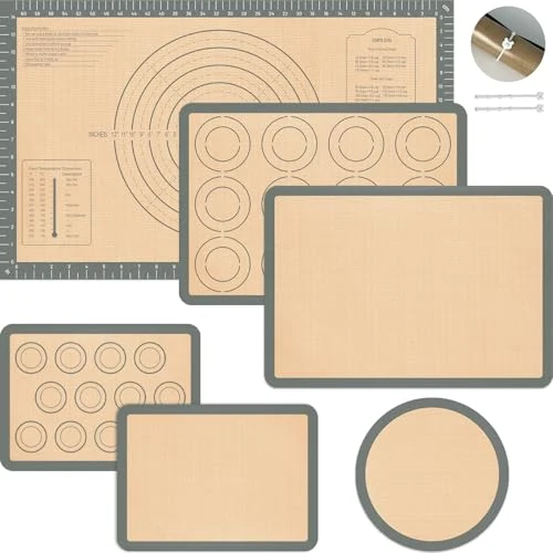 Eco-Friendly Silicone Baking Mat Set of 6 6 Count Carefully Designed