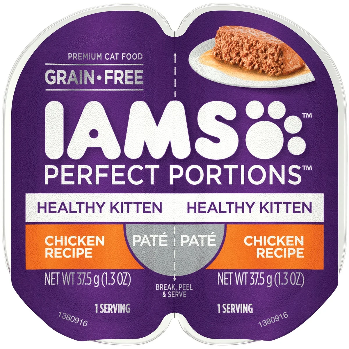 Trendy Iams Portions Healthy Kitten 2.6 Oz. Chicken Flavor Wet Kitten Food Solid