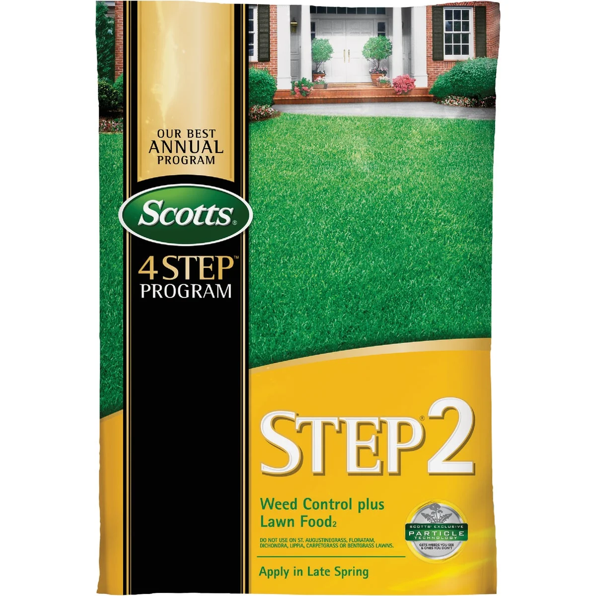 Clean Scotts 4-Step Program Step 2 14.29 Lb. 5000 Sq. Ft. 28-0-3 Lawn Fertilizer with Weed Killer Fine Crafted